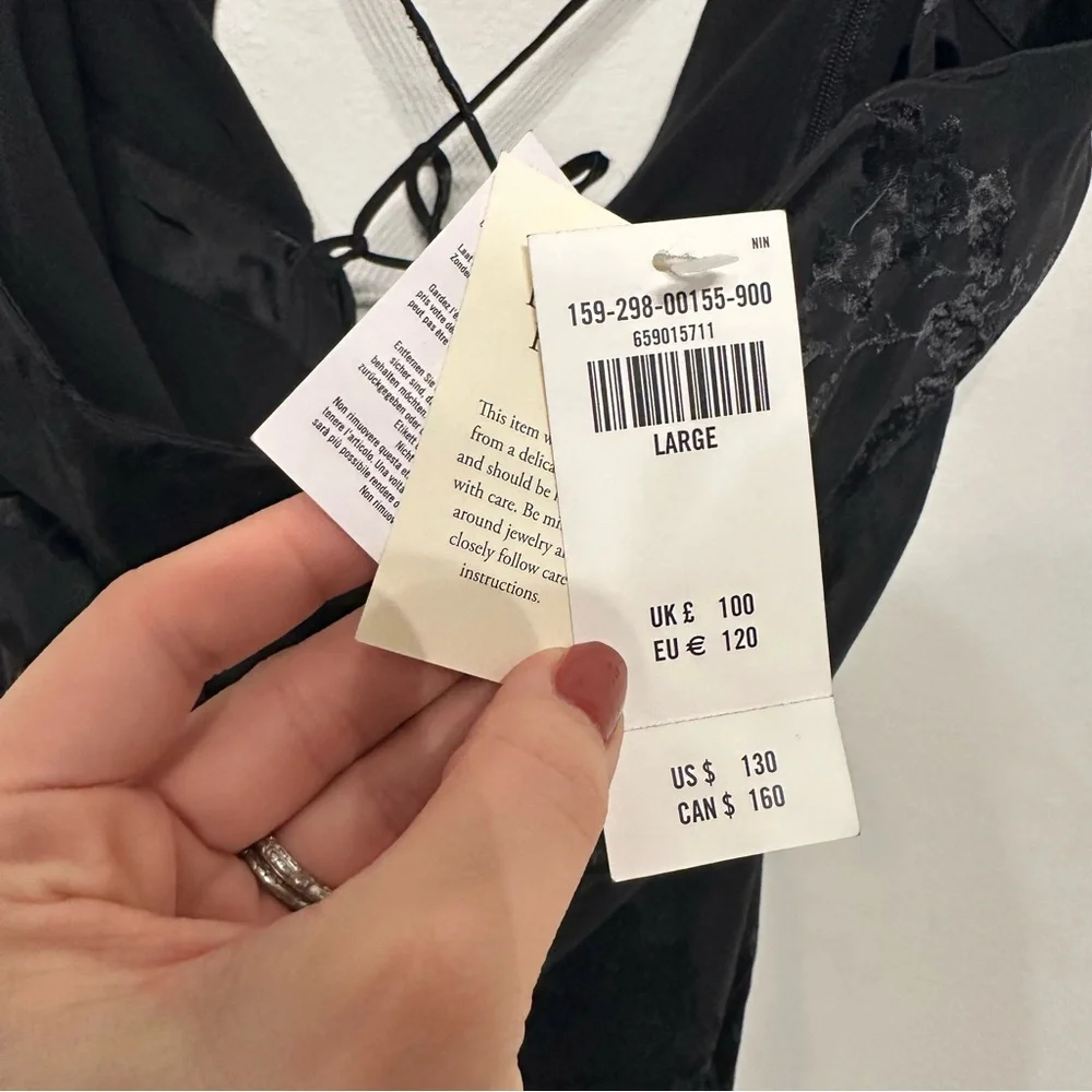 NWT Abercrombie & Fitch The A&F Julia Slip Satin Jacquard Maxi Dress Large